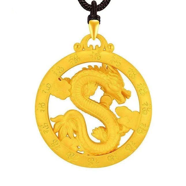 24K Yellow Gold Prosperity Pig Pendant: Pure 999 Gold Charm
