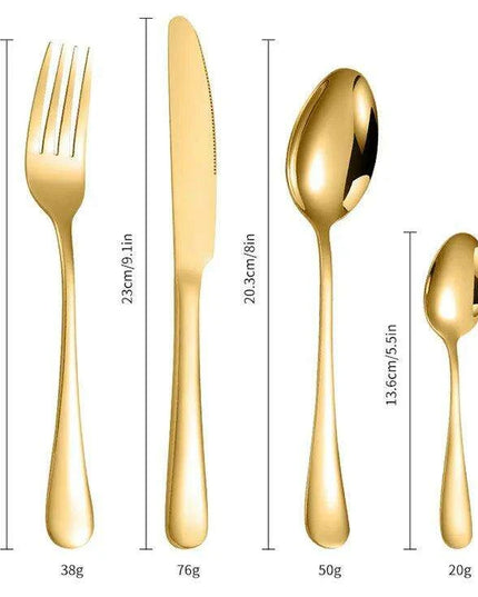 Sophisticated 24-Piece Stainless Steel Dining Collection with Unique Egg-Shaped Cutlery