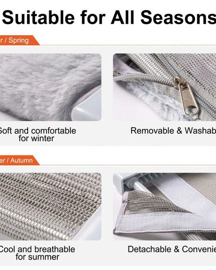 Adjustable Cat Window Lounge - Lightweight Portable Perch for Bird Watching & Sunbathing, 55x35x18 cm, 1.3kg