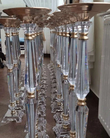 Elegant Acrylic Vase Set of 10 for Sophisticated Event Centerpieces