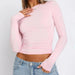 Chic Y2K Vibes: Women's Slim Fit Long Sleeve Top - Retro Street Style Essential