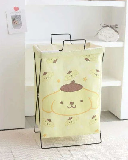 Hello Kitty Stylish Foldable Laundry Hamper: Sturdy Iron Frame & Waterproof Design - Spacious Organizer