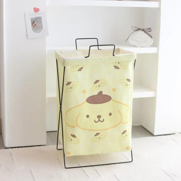 Hello Kitty Stylish Foldable Laundry Hamper: Sturdy Iron Frame & Waterproof Design - Spacious Organizer