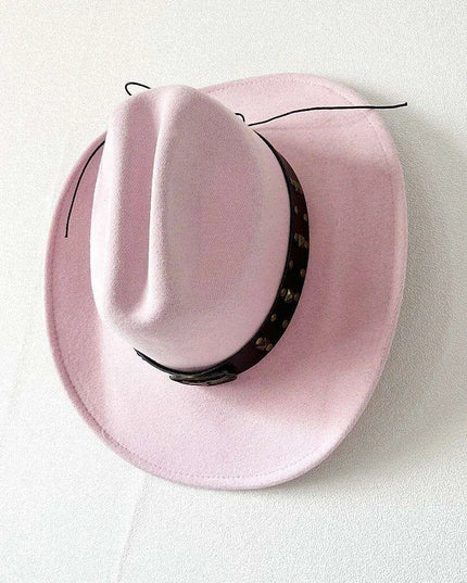 Classic Waterproof Cowboy Hat with Unique Cowhead Detail - Trendy Straw Sun Protection Accessory