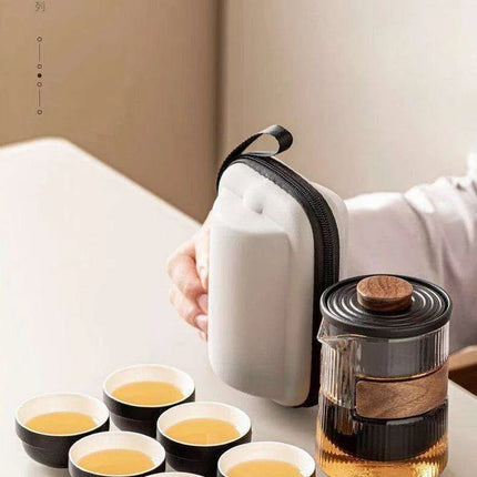 Travel-Friendly Ceramic Tea Brewing Set for Tea Aficionados