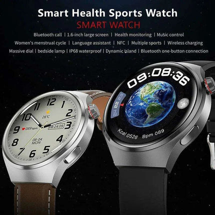 Men's Smart Watch with High-Resolution AMOLED Display and Advanced Health Tracking Features