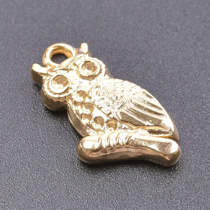 SteelFactory 5pcs Gold Plated Animal Charm Pendants - Stainless Steel
