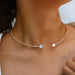 Sparkling Heart-Shaped Open Collar Choker Necklace for Women - Chic and Stylish Jewelry Accessory