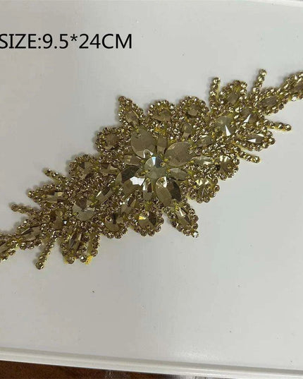 Glimmering Silver Rhinestone Floral Applique: Elegant Fashion Upgrade Accessory