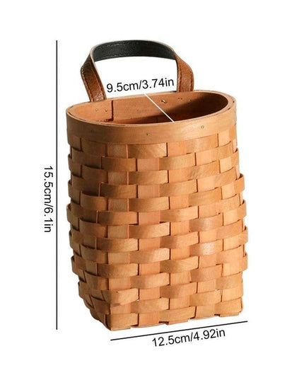 Woven Bamboo Wall Baskets for Elegant Plant and Flower Arrangement