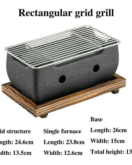 Japanese Charcoal Grill & Tea Infuser Set with Korean BBQ Plate - Ultimate Outdoor Cooking Delight