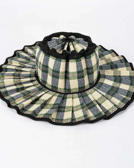 Chic and Practical Foldable Straw Sun Hat with Stylish Belt - Large Brim UV Protection for Outdoor Adventures