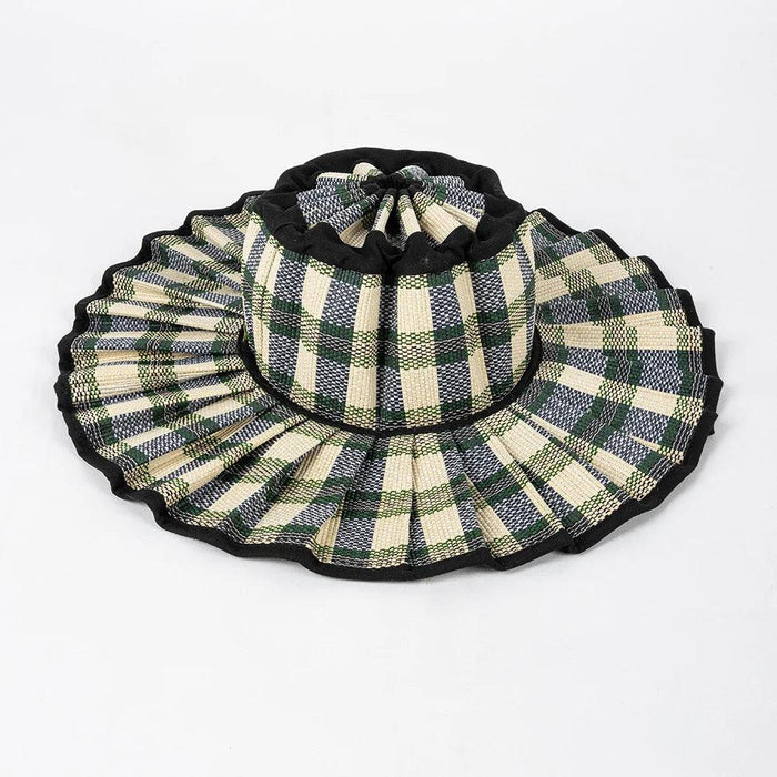 Chic and Practical Foldable Straw Sun Hat with Stylish Belt - Large Brim UV Protection for Outdoor Adventures
