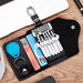 Stylish Leather Key Wallet with Multi-function Key Holder