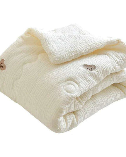 Charming Kawaii Bear Soft Cotton Baby Blanket Set - Ideal for Infants