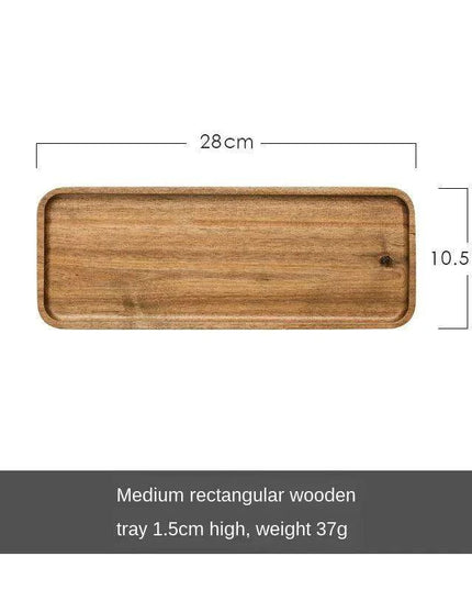 Elegant Wooden Rectangle Serving Tray for Snacks and Appetizers - Perfect for Home and Hospitality