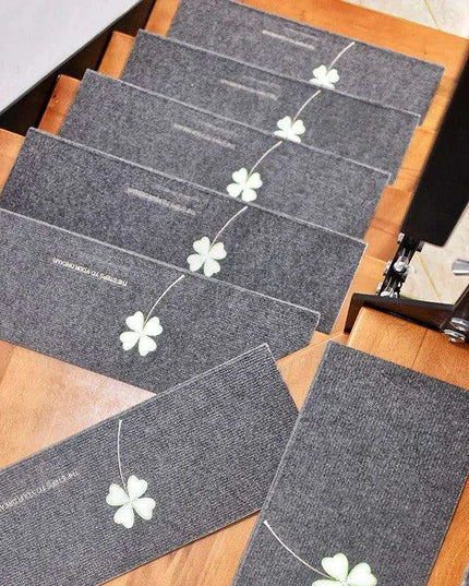 Stylish and Secure Plush Stair Mat Collection with Elegant Patterns