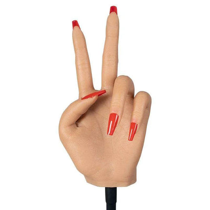 Adjustable Silicone Nail Art Practice Hand Set with Stand - Professional Nail Training Kit