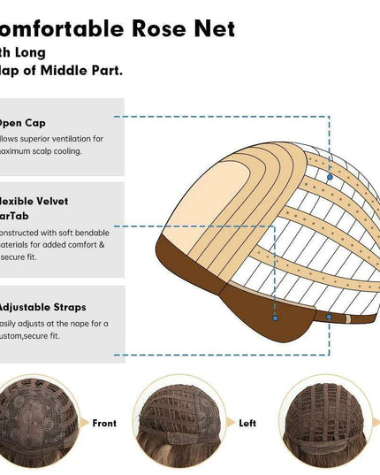 30-Inch Brown Wavy Synthetic Wig with Bangs - Perfect for Parties and Themed Events