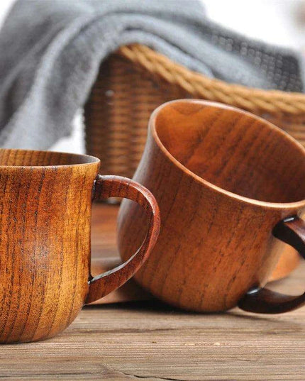 Handcrafted Rustic Spruce Wood Mug - Stylish Natural Drinkware for All Beverages