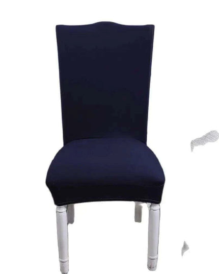 Elegant Nordic Dark Blue Stretch Chair Cover - Premium Spandex/Polyester for Events and Banquets