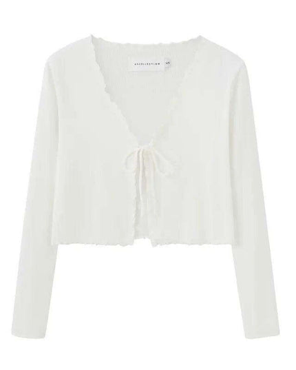 Elegant Ruffle Maxi Dress & Lettuce Edge Cardigan Set for Women