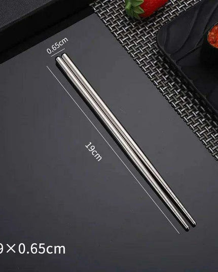 Elegant Stainless Steel Sushi Chopsticks with Enhanced Grip for Asian Cuisine