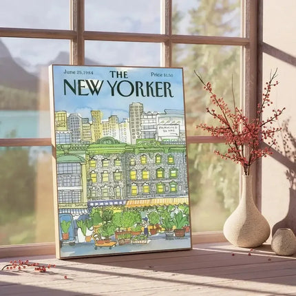 New Yorker Magazine Waterproof Canvas Poster - Vintage Editorial Wall Art