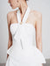 Elegant Women's Summer Evening Halter Top and Flowing Skirt Ensemble for 2024