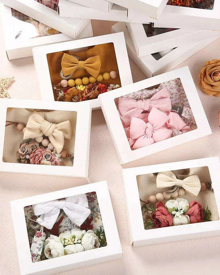 Charming Holiday Floral Baby Bib Set with Pacifier Clip - Perfect Christmas Gift