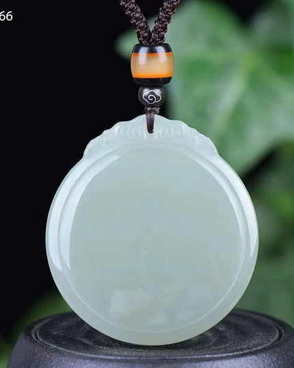 Sterling Silver Mosaic Jade Pendant Necklace