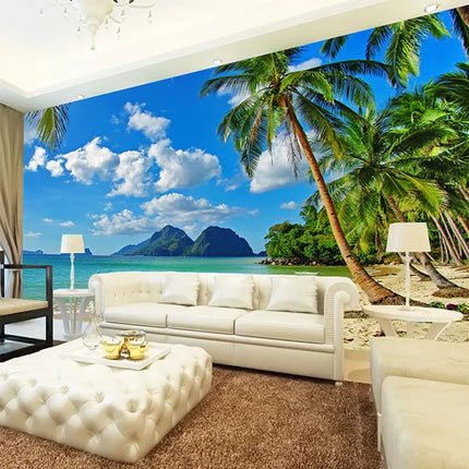 Tropical Beach & Sky Mural Wallpaper | 7 Finishes | Made to Measure