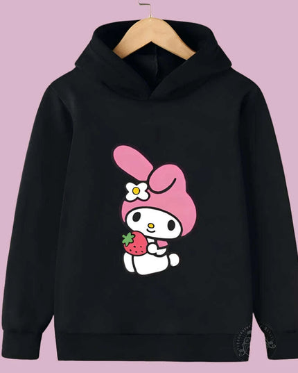 Adorable Sanrio Melody Girls' Cartoon Windbreaker for Spring and Autumn Fun