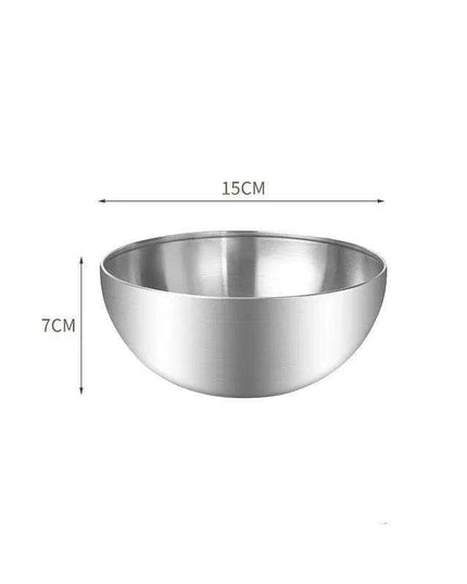 Korean Luxurious Stainless Steel Salad Bowl Set - Elegant Gold and Silver Bowls in Sizes from 15cm to 28cm