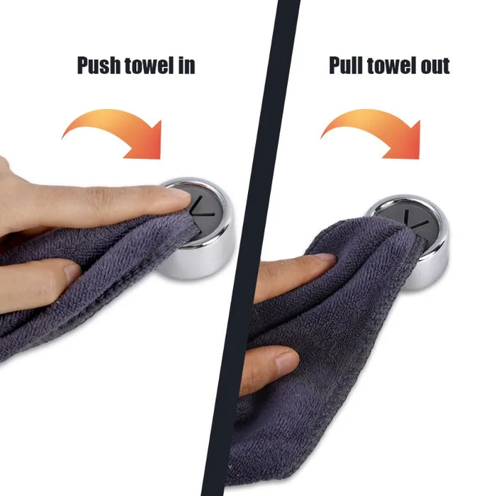 Organize Your Kitchen and Bathroom with this Easy-to-Use Towel and Dishcloth Holder Set
