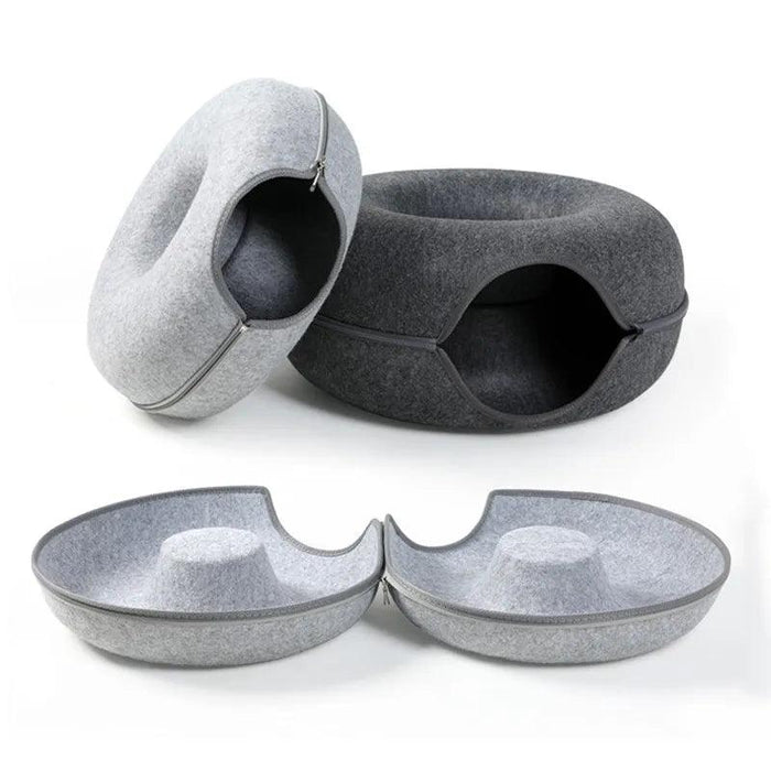 Purrfect Play & Rest Tunnel Bed - Interactive Cat Retreat