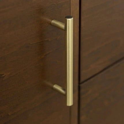 Walnut-Enhanced 60" Mid-Century Modern Entertainment Center with Storage Drawers and Cabinet