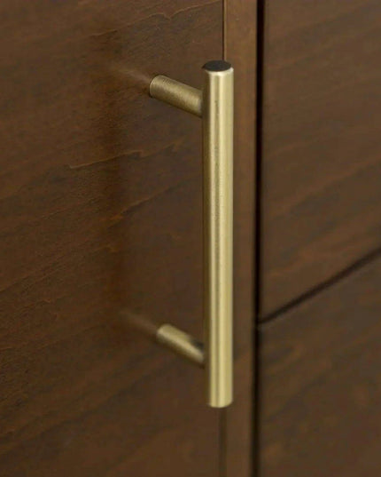 Walnut-Enhanced 60" Mid-Century Modern Entertainment Center with Storage Drawers and Cabinet