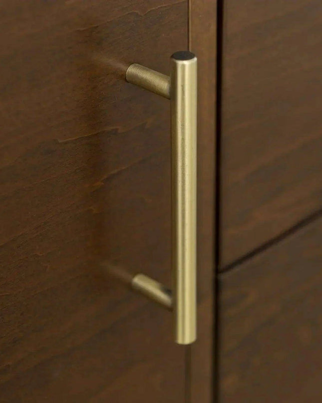 Walnut-Enhanced 60" Mid-Century Modern Entertainment Center with Storage Drawers and Cabinet