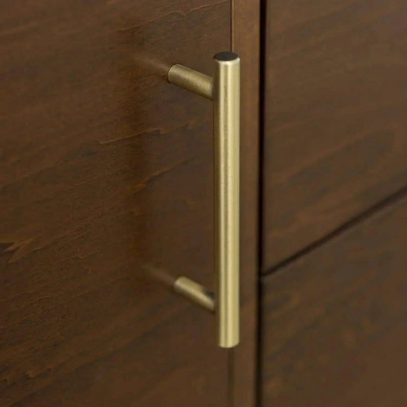 Walnut-Enhanced 60" Mid-Century Modern Entertainment Center with Storage Drawers and Cabinet