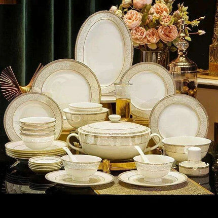 Sophisticated Al Fresco Dining Set: Complete Outdoor Tableware Collection