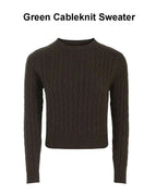 Green Cable Sweater