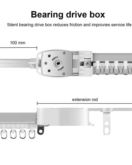 Smart Adjustable Electric Curtain Track System with WiFi Control and Telescopic Design