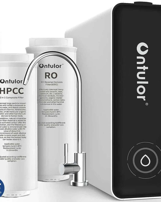 High-Performance 600GPD Alkaline Tankless Reverse Osmosis Water Filter System with Smart TDS Tracking