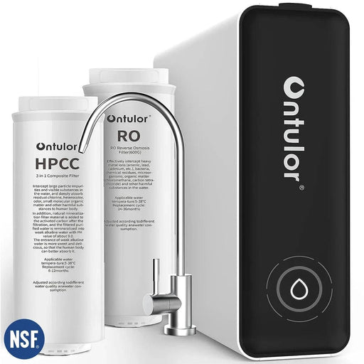 High-Performance 600GPD Alkaline Tankless Reverse Osmosis Water Filter System with Smart TDS Tracking