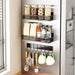 Magnetic Spice Rack with Paper Towel Holder - Refrigerator Organizer Shelf