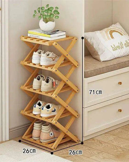 Elegant Expandable Bamboo Shoe Storage Rack with Customizable Tier Options
