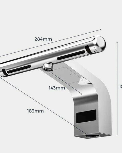 Elegant 2-in-1 Automatic Hand Dryer and Touchless Faucet for Contemporary Bathrooms and Hotels