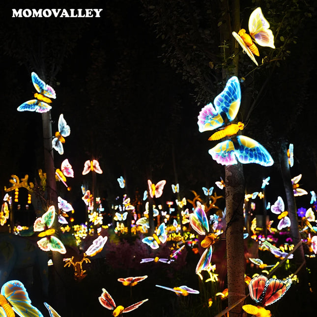 High-Brightness LED Butterfly Garden Decoration — Motorised Flapping Wings
