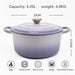 Premium Enamel-Coated Cast Iron Soup and Stew Cookware Set - Induction Compatible